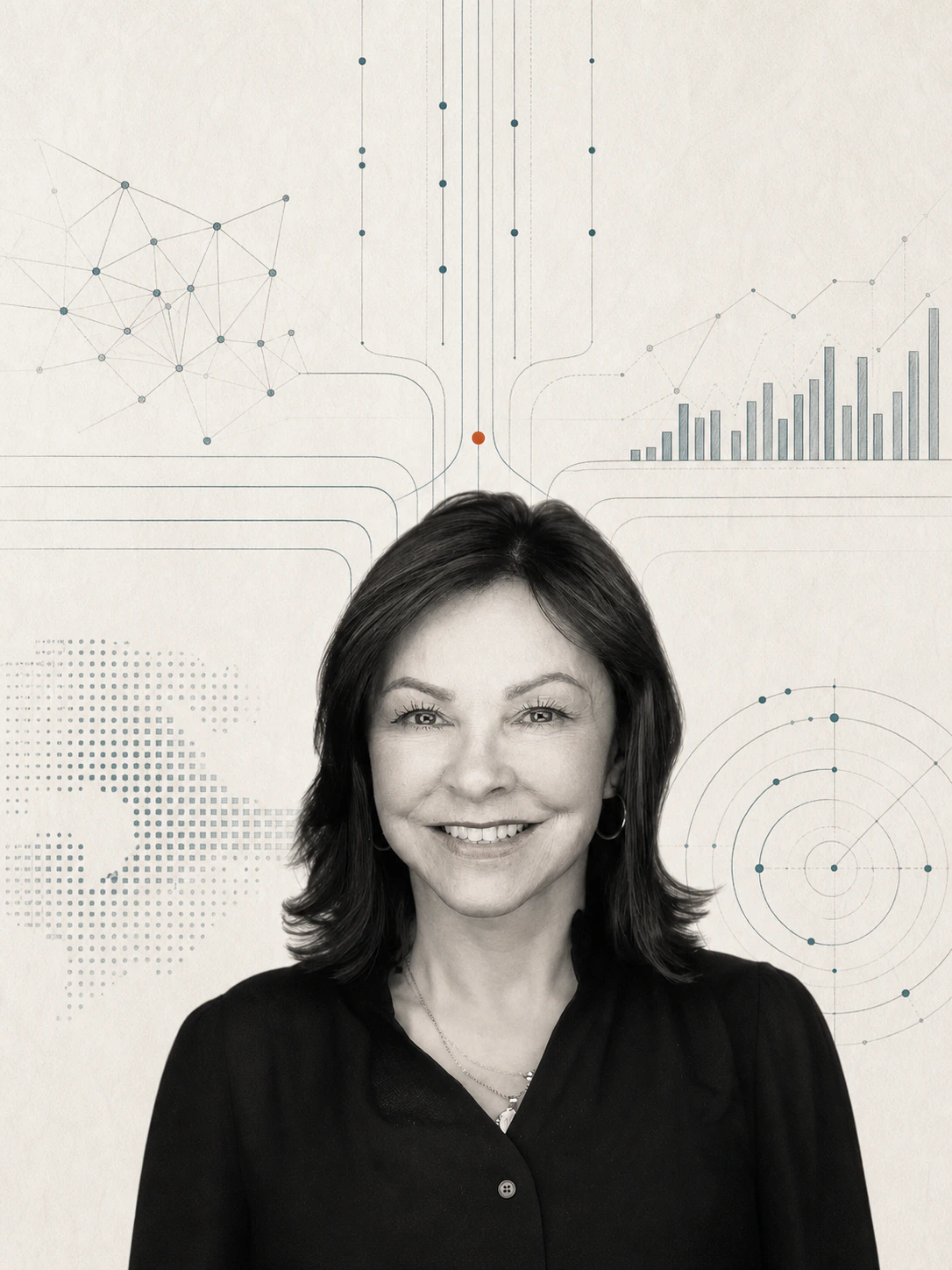 Amy Chevalier Efantis framed by connected policy, science, enterprise, and coalition pathways